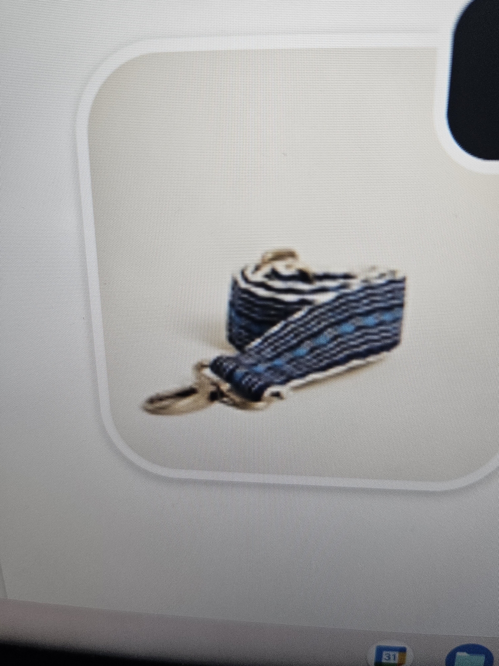 Parker Thatch Adjustable Hand Woven Crossbody Strap Blue & Black Pattern